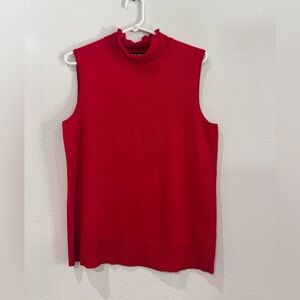 Cable & Gauge Red Sleeveless Tank Top